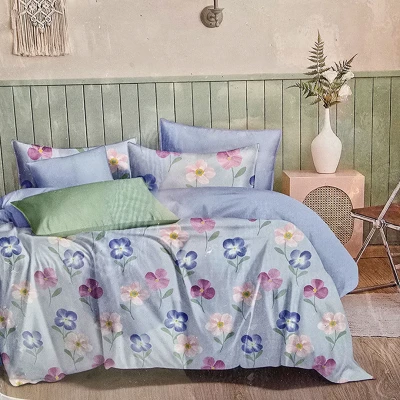 Pastel Bloom Bedsheet with 2Pcs Pillow Covers